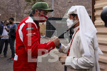 2022-01-01 - Roma Nani (spa), Bahrain Raid Xtreme, BRX Prodrive Hunter T1+, Auto FIA T1/T2, Ben Sulaymen Mohammed (are), President of the FIA, portrait during the Podium Start of the Dakar Rally 2022, on January 1st 2022 in Hail, Saudi Arabia - PODIUM START OF THE DAKAR RALLY 2022 - RALLY - MOTORS