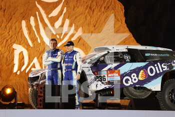 2022-01-01 - 236 Baud Lionel (fra), Garcin Jean-Pierre (fra), Peugeot 3008 DKR, PH Sport Auto FIA T1/T2, W2RC, action during the Podium Start of the Dakar Rally 2022, on January 1st 2022 in Hail, Saudi Arabia - PODIUM START OF THE DAKAR RALLY 2022 - RALLY - MOTORS