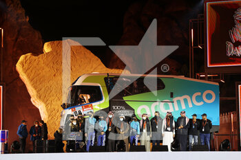 2022-01-01 - Hydrogen, electric truck during the Podium Start of the Dakar Rally 2022, on January 1st 2022 in Hail, Saudi Arabia - PODIUM START OF THE DAKAR RALLY 2022 - RALLY - MOTORS