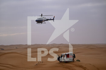 2022-01-03 - DPPI Sodicars Helicopter during the Stage 2 of the Dakar Rally 2022 between Hail and Al Artawiya, on January 3rd 2022 in Al Artawiya, Saudi Arabia - STAGE 2 OF THE DAKAR RALLY 2022 BETWEEN HAIL AND AL ARTAWIYA - RALLY - MOTORS