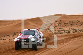 2022-01-03 - 207 De Villiers Giniel (zaf), Murphy Dennis (zaf), Toyota Gazoo Racing, Toyota GR DKR Hilux T1+, Auto FIA T1/T2, action during the Stage 2 of the Dakar Rally 2022 between Hail and Al Artawiya, on January 3rd 2022 in Al Artawiya, Saudi Arabia - STAGE 2 OF THE DAKAR RALLY 2022 BETWEEN HAIL AND AL ARTAWIYA - RALLY - MOTORS