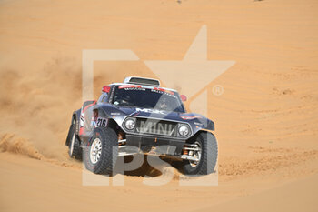 2022-01-05 - 216 Krotov Denis (raf), Zhiltsov Konstantin (raf), MSK Rally Team, John Cooper Works Buggy, Auto FIA T1/T2, W2RC, action during the Stage 4 of the Dakar Rally 2022 between Al Qaysumah and Riyadh, on January 5th 2022 in Riyadh, Saudi Arabia - STAGE 4 OF THE DAKAR RALLY 2022 BETWEEN AL QAYSUMAH AND RIYADH - RALLY - MOTORS