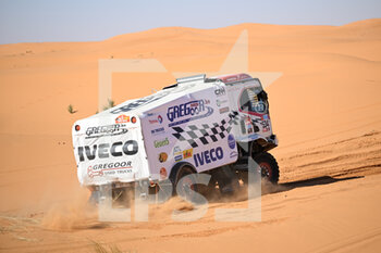2022-01-06 - 534 Bowens Igor (bel), Boerboom Ulrich (bel), Wade Syndiely (sen), Gregooor Racing Team, Iveco T-Way, T5 FIA Camion, action during the Stage 5 of the Dakar Rally 2022 around Riyadh, on January 6th 2022 in Riyadh, Saudi Arabia - STAGE 5 OF THE DAKAR RALLY 2022 - RALLY - MOTORS