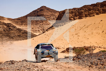 2022-01-11 - 206 Al Qassimi Sheikh Khalid (are), Von Zitzewitz Dirk (ger), PH Sport, Abu Dhabi Racing, Peugeot 3008 DKR, Auto FIA T1/T2, action during the Stage 9 of the Dakar Rally 2022 around Wadi Ad Dawasir, on January 11th 2022 in Wadi Ad Dawasir, Saudi Arabia - STAGE 9 OF THE DAKAR RALLY 2022 AROUND WADI AD DAWASIR - RALLY - MOTORS