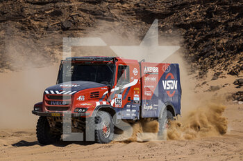 2022-01-11 - 522 De Groot Richard (nld), Hulsebosch Jan (nld), Laan Mark (nld), Firemen Dakar Team, Iveco Magirus 4x4 DRNL, T5 FIA Camion, action during the Stage 9 of the Dakar Rally 2022 around Wadi Ad Dawasir, on January 11th 2022 in Wadi Ad Dawasir, Saudi Arabia - STAGE 9 OF THE DAKAR RALLY 2022 AROUND WADI AD DAWASIR - RALLY - MOTORS