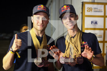 2022-01-13 - 303 Quintero Seth (usa), Zenz Dennis (ger), Red Bull Off-Road Junior Team, OT3 - 02, T3 FIA, W2RC celebrates their 11th win on the Dakar 2022 during the Stage 11 of the Dakar Rally 2022 around Bisha, on January 13th 2022 in Bisha, Saudi Arabia - STAGE 11 OF THE DAKAR RALLY 2022 AROUND BISHA - RALLY - MOTORS