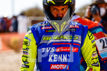 2022-01-14 - 20 Koitha Veettil Harith Noah (ind), Sherco Factory, Sherco 450 SEF Rally, Moto, Motul, portrait during the Stage 12 of the Dakar Rally 2022 between Bisha and Jeddah, on January 14th 2022 in Jeddah, Saudi Arabia - STAGE 12 OF THE DAKAR RALLY 2022 BETWEEN BISHA AND JEDDAH - RALLY - MOTORS