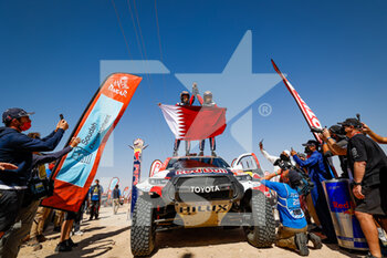 2022-01-14 - 201 Al-Attiyah Nasser (qat), Baumel Batthieu (fra), Toyota Gazoo Racing, Toyota GR DKR Hilux T1+, Auto FIA T1/T2, W2RC, portrait during the Stage 12 of the Dakar Rally 2022 between Bisha and Jeddah, on January 14th 2022 in Jeddah, Saudi Arabia - STAGE 12 OF THE DAKAR RALLY 2022 BETWEEN BISHA AND JEDDAH - RALLY - MOTORS