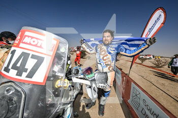 2022-01-14 - 147 Boudros Vasileios (grc), Nomadas Adventure, KTM 450 Rally Moto, action during the Stage 12 of the Dakar Rally 2022 between Bisha and Jeddah, on January 14th 2022 in Jeddah, Saudi Arabia - STAGE 12 OF THE DAKAR RALLY 2022 BETWEEN BISHA AND JEDDAH - RALLY - MOTORS