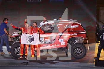 2022-01-14 - 307 Pisson Jean-Luc (fra), Brucy Jean (fra), JLT Racing, PH Sport Zephyr, T3 FIA, W2RC, action during the Podium Finish of the Dakar Rally 2022, on January 14th 2022 in Jeddah, Saudi Arabia - PODIUM FINISH - STAGE 12 OF THE DAKAR RALLY 2022 BETWEEN BISHA AND JEDDAH - RALLY - MOTORS