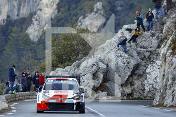 2022-01-20 - 01 Sébastien OGIER (FRA), Benjamin VEILLAS (FRA), TOYOTA GAZOO RACING WRT TOYOTA GR Yaris Rally1, action during the 2022 WRC World Rally Car Championship, 90th edition of the Monte Carlo rally from January 20 to 23, 2022 at Monaco - 2022 WRC WORLD RALLY CAR CHAMPIONSHIP, 90TH EDITION OF THE MONTE CARLO RALLY - RALLY - MOTORS