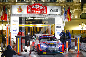 2022-01-20 - 02 Oliver SOLBERG (SWE), Elliott EDMONDSON (GBR), HYUNDAI SHELL MOBIS WORLD RALLY TEAM HYUNDAI, i20 N Rally1, action during the 2022 WRC World Rally Car Championship, 90th edition of the Monte Carlo rally from January 20 to 23, 2022 at Monaco - 2022 WRC WORLD RALLY CAR CHAMPIONSHIP, 90TH EDITION OF THE MONTE CARLO RALLY - RALLY - MOTORS
