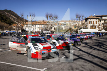 2022-01-22 - PARC FERME during the 2022 WRC World Rally Car Championship, 90th edition of the Monte Carlo rally from January 20 to 23, 2022 at Monaco - 2022 WRC WORLD RALLY CAR CHAMPIONSHIP, 90TH EDITION OF THE MONTE CARLO RALLY - RALLY - MOTORS