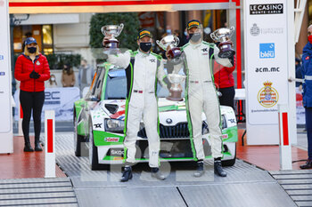 2022-01-23 - 20 Andreas MIKKELSEN (NOR), Eriksen TORSTEIN (NOR), TOKSPORT WRT SKODA, Fabia Evo,podium during the 2022 WRC World Rally Car Championship, 90th edition of the Monte Carlo rally from January 20 to 23, 2022 at Monaco - 2022 WRC WORLD RALLY CAR CHAMPIONSHIP, 90TH EDITION OF THE MONTE CARLO RALLY - RALLY - MOTORS