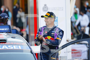 2022-01-23 - 19 Sébastien LOEB (FRA), Isabelle GALMICHE (FRA), M-SPORT FORD WORLD RALLY TEAM FORD, Puma Rally1, podium during the 2022 WRC World Rally Car Championship, 90th edition of the Monte Carlo rally from January 20 to 23, 2022 at Monaco - 2022 WRC WORLD RALLY CAR CHAMPIONSHIP, 90TH EDITION OF THE MONTE CARLO RALLY - RALLY - MOTORS