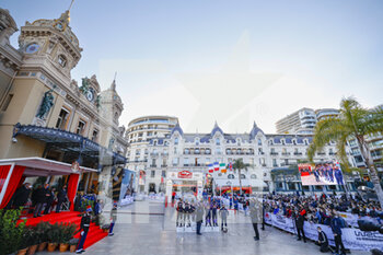 2022-01-23 - Podium ambiance, during the 2022 WRC World Rally Car Championship, 90th edition of the Monte Carlo rally from January 20 to 23, 2022 at Monaco - 2022 WRC WORLD RALLY CAR CHAMPIONSHIP, 90TH EDITION OF THE MONTE CARLO RALLY - RALLY - MOTORS