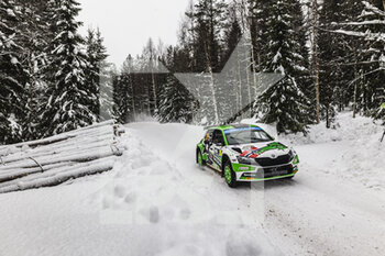 2022-02-24 - 20 MIKKELSEN Andreas (nor), ERIKSEN Torstein (nor), Toksport WRT, Skoda Fabia Evo, action during the Rally Sweden 2022, 2nd round of the 2022 WRC World Rally Car Championship, from February 24 to 27, 2022 at Umea, Vasterbotten County, Sweden - RALLY SWEDEN 2022, 2ND ROUND OF THE 2022 WRC WORLD RALLY CAR CHAMPIONSHIP - RALLY - MOTORS
