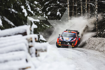 2022-02-24 - 02 SOLBERG Olivier (swe), EDMONDSON Elliot (gbr), Hyundai Shell Mobis World Rally Team, Hyundai i20 N Rally 1, action during the Rally Sweden 2022, 2nd round of the 2022 WRC World Rally Car Championship, from February 24 to 27, 2022 at Umea, Vasterbotten County, Sweden - RALLY SWEDEN 2022, 2ND ROUND OF THE 2022 WRC WORLD RALLY CAR CHAMPIONSHIP - RALLY - MOTORS