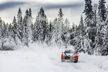 2022-02-25 - 02 SOLBERG Olivier (swe), EDMONDSON Elliot (gbr), Hyundai Shell Mobis World Rally Team, Hyundai i20 N Rally 1, action during the Rally Sweden 2022, 2nd round of the 2022 WRC World Rally Car Championship, from February 24 to 27, 2022 at Umea, Vasterbotten County, Sweden - RALLY SWEDEN 2022, 2ND ROUND OF THE 2022 WRC WORLD RALLY CAR CHAMPIONSHIP - RALLY - MOTORS