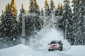 2022-02-25 - 18 KATSUTA Takamoto (jpn), JOHNSTON Aaron (irl), Toyota Gazoo Racing WRT, Toyota GR Yaris Rally1, action during the Rally Sweden 2022, 2nd round of the 2022 WRC World Rally Car Championship, from February 24 to 27, 2022 at Umea, Vasterbotten County, Sweden - RALLY SWEDEN 2022, 2ND ROUND OF THE 2022 WRC WORLD RALLY CAR CHAMPIONSHIP - RALLY - MOTORS