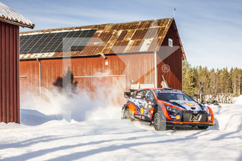 2022-02-26 - 02 SOLBERG Olivier (swe), EDMONDSON Elliot (gbr), Hyundai Shell Mobis World Rally Team, Hyundai i20 N Rally 1, action during the Rally Sweden 2022, 2nd round of the 2022 WRC World Rally Car Championship, from February 24 to 27, 2022 at Umea, Vasterbotten County, Sweden - RALLY SWEDEN 2022, 2ND ROUND OF THE 2022 WRC WORLD RALLY CAR CHAMPIONSHIP - RALLY - MOTORS