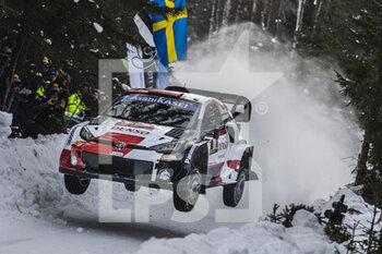 2022-02-26 - 18 KATSUTA Takamoto (jpn), JOHNSTON Aaron (irl), Toyota Gazoo Racing WRT, Toyota GR Yaris Rally1, action during the Rally Sweden 2022, 2nd round of the 2022 WRC World Rally Car Championship, from February 24 to 27, 2022 at Umea, Vasterbotten County, Sweden - RALLY SWEDEN 2022, 2ND ROUND OF THE 2022 WRC WORLD RALLY CAR CHAMPIONSHIP - RALLY - MOTORS