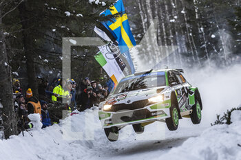 2022-02-26 - 20 MIKKELSEN Andreas (nor), ERIKSEN Torstein (nor), Toksport WRT, Skoda Fabia Evo, action during the Rally Sweden 2022, 2nd round of the 2022 WRC World Rally Car Championship, from February 24 to 27, 2022 at Umea, Vasterbotten County, Sweden - RALLY SWEDEN 2022, 2ND ROUND OF THE 2022 WRC WORLD RALLY CAR CHAMPIONSHIP - RALLY - MOTORS