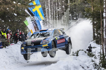 2022-02-26 - 24 VEIBY Ole Christian (NOR), SKJAERMOEN Stig Rune (nor), Volkswagen Polo GTI, action during the Rally Sweden 2022, 2nd round of the 2022 WRC World Rally Car Championship, from February 24 to 27, 2022 at Umea, Vasterbotten County, Sweden - RALLY SWEDEN 2022, 2ND ROUND OF THE 2022 WRC WORLD RALLY CAR CHAMPIONSHIP - RALLY - MOTORS