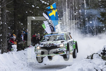 2022-02-26 - 22 LINDHOLM Emil (fin), HAMALAINEN Reeta (fin), Toksport WRT 2, Skoda Fabia Evo, action during the Rally Sweden 2022, 2nd round of the 2022 WRC World Rally Car Championship, from February 24 to 27, 2022 at Umea, Vasterbotten County, Sweden - RALLY SWEDEN 2022, 2ND ROUND OF THE 2022 WRC WORLD RALLY CAR CHAMPIONSHIP - RALLY - MOTORS