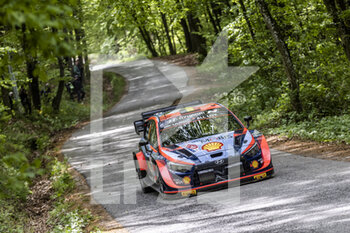 2022-04-21 - 11 NEUVILLE Thierry (bel), WYDAEGHE Martijn (bel), Hyundai Shell Mobis World Rally Team, Hyundai i20 N Rally 1, action during the Croatia Rally 2022, 3rd round of the 2022 WRC World Rally Car Championship, from April 21 to 24, 2022 at Zagreb, Croatia - CROATIA RALLY 2022, 3RD ROUND OF THE 2022 WRC WORLD RALLY CAR CHAMPIONSHIP - RALLY - MOTORS