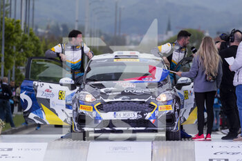2022-04-21 - 58 FRANCESCHI Jean-Baptiste (fra), GORGUILO Anthony (fra), Ford Fiesta Rally3, podium, portrait during the Croatia Rally 2022, 3rd round of the 2022 WRC World Rally Car Championship, from April 21 to 24, 2022 at Zagreb, Croatia - CROATIA RALLY 2022, 3RD ROUND OF THE 2022 WRC WORLD RALLY CAR CHAMPIONSHIP - RALLY - MOTORS