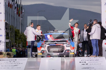 2022-04-21 - 20 LEFEBVRE Stephane (fra), MALFOY Andy (fra), Citroen C3, podium, portrait during the Croatia Rally 2022, 3rd round of the 2022 WRC World Rally Car Championship, from April 21 to 24, 2022 at Zagreb, Croatia - CROATIA RALLY 2022, 3RD ROUND OF THE 2022 WRC WORLD RALLY CAR CHAMPIONSHIP - RALLY - MOTORS