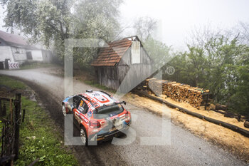 2022-04-22 - 20 LEFEBVRE Stephane (fra), MALFOY Andy (fra), Citroen C3, action during the Croatia Rally 2022, 3rd round of the 2022 WRC World Rally Car Championship, from April 21 to 24, 2022 at Zagreb, Croatia - CROATIA RALLY 2022, 3RD ROUND OF THE 2022 WRC WORLD RALLY CAR CHAMPIONSHIP - RALLY - MOTORS