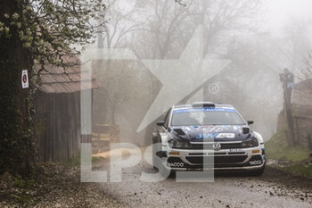 2022-04-22 - 38 RAGUES Pierre (fra), PESENTI Julien (fra), Volkswagen Polo GTI, action during the Croatia Rally 2022, 3rd round of the 2022 WRC World Rally Car Championship, from April 21 to 24, 2022 at Zagreb, Croatia - CROATIA RALLY 2022, 3RD ROUND OF THE 2022 WRC WORLD RALLY CAR CHAMPIONSHIP - RALLY - MOTORS