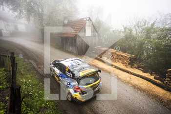 2022-04-22 - 58 FRANCESCHI Jean-Baptiste (fra), GORGUILO Anthony (fra), Ford Fiesta Rally3, action during the Croatia Rally 2022, 3rd round of the 2022 WRC World Rally Car Championship, from April 21 to 24, 2022 at Zagreb, Croatia - CROATIA RALLY 2022, 3RD ROUND OF THE 2022 WRC WORLD RALLY CAR CHAMPIONSHIP - RALLY - MOTORS