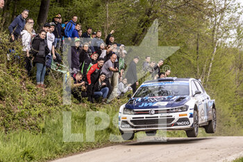 2022-04-23 - 38 RAGUES Pierre (fra), PESENTI Julien (fra), Volkswagen Polo GTI, action during the Croatia Rally 2022, 3rd round of the 2022 WRC World Rally Car Championship, from April 21 to 24, 2022 at Zagreb, Croatia - CROATIA RALLY 2022, 3RD ROUND OF THE 2022 WRC WORLD RALLY - RALLY - MOTORS