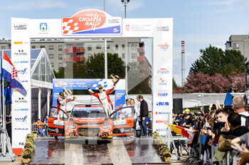 2022-04-24 - ROSSEL Yohan (fra), Citroen C3, portrait SARREAUD Valentin (fra), Citroen C3, portrait podium, portrait during the Croatia Rally 2022, 3rd round of the 2022 WRC World Rally Car Championship, from April 21 to 24, 2022 at Zagreb, Croatia - CROATIA RALLY 2022, 3RD ROUND OF THE 2022 WRC WORLD RALLY CAR CHAMPIONSHIP - RALLY - MOTORS