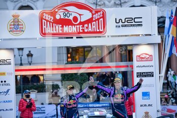 2022-01-23 - FIA World Rally Championship 
Monte Carlo 2022
January 23
M-SPORT FORD WORLD RALLY TE 
Celebrates on the Podium
Sébastien Loeb (FRA) and Isabelle Galmiche (FRA) - WORLD RALLY CHAMPIONSHIP MONTE CARLO - RALLY - MOTORS