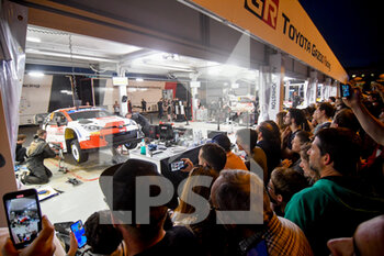 2022-05-21 - Service park Toyota during the Rally de Portugal 2022, 4th round of the 2022 WRC World Rally Car Championship, from May 19 to 22, 2022 at Matosinhos, Portugal - RALLY DE PORTUGAL 2022, 4TH ROUND OF THE 2022 WRC WORLD RALLY CAR CHAMPIONSHIP - RALLY - MOTORS