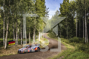 2022-08-04 - 02 SOLBERG Olivier (swe), EDMONDSON Elliot (gbr), Hyundai Shell Mobis World Rally Team, Hyundai i20 N Rally 1, action during the Rally Finland 2022, 8th round of the 2022 WRC World Rally Car Championship, from August 4 to 7, 2022 at Jyvaskyla, Finland - AUTO - WRC - RALLY FINLAND 2022 - RALLY - MOTORS