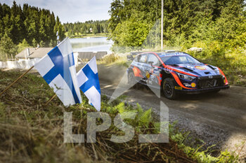 2022-08-05 - 08 TANAK Ott (est), JARVEOJA Martin (est), Hyundai Shell Mobis World Rally Team, Hyundai i20 N Rally 1, action during the Rally Finland 2022, 8th round of the 2022 WRC World Rally Car Championship, from August 4 to 7, 2022 at Jyvaskyla, Finland - AUTO - WRC - RALLY FINLAND 2022 - RALLY - MOTORS
