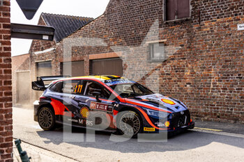 2022-08-18 - 11 NEUVILLE Thierry (bel), WYDAEGHE Martijn (bel), Hyundai Shell Mobis World Rally Team, Hyundai i20 N Rally 1, action during the Ypres Rally Belgium 2022, 9th round of the 2022 WRC World Rally Car Championship, from August 18 to 21, 2022 at Ypres, Belgium - AUTO - WRC - YPRES RALLY BELGIUM 2022 - RALLY - MOTORS