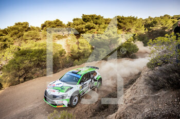 2022-09-09 - 20 MIKKELSEN Andreas (nor), ERIKSEN Torstein (nor), Toksport WRT, Skoda Fabia Evo, action during the Acropolis Rally Greece 2022, 10th round of the 2022 WRC World Rally Car Championship, from September 8 to 11, 2022 at Lamia, Greece - AUTO - WRC - ACROPOLIS RALLY GREECE 2022 - RALLY - MOTORS