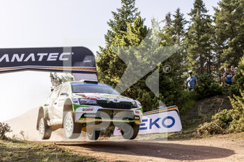 10/09/2022 - 20 MIKKELSEN Andreas (nor), ERIKSEN Torstein (nor), Toksport WRT, Skoda Fabia Evo, action during the Acropolis Rally Greece 2022, 10th round of the 2022 WRC World Rally Car Championship, from September 8 to 11, 2022 at Lamia, Greece - AUTO - WRC - ACROPOLIS RALLY GREECE 2022 - RALLY - MOTORI