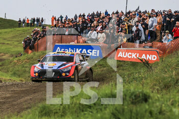 2022-10-02 - 11 NEUVILLE Thierry (bel), WYDAEGHE Martijn (bel), Hyundai Shell Mobis World Rally Team, Hyundai i20 N Rally 1, action during the Rally New Zealand 2022, 11th round of the 2022 WRC World Rally Car Championship, from September 29 to October 2, 2022 at Auckland, New Zealand - AUTO - WRC - RALLY NEW ZEALAND 2022 - RALLY - MOTORS