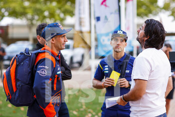 2022-10-18 - BENAVIDES Kevin (arg), Red Bull KTM Factory Racing, KTM 450 Rally Factory, FIM W2RC, Moto, CASTERA David, Director of the Andalucia Rally, portrait during the Administrative and Technical verifications of the Andalucia Rally 2022, 4th round of the 2022 FIA World Rally-Raid Championship, from October 18 to 19, 2022 in Sevilla, Spain - AUTO - ANDALUCIA RALLY 2022 - RALLY - MOTORS