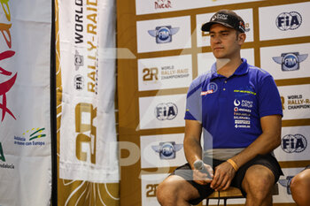 2022-10-18 - SANTOLINO Lorenzo (spa), Sherco TVS Rally Factory, Sherco Factory 450 SEF Rally, FIM W2RC, Moto, portrait during the press conference of the Andalucia Rally 2022, 4th round of the 2022 FIA World Rally-Raid Championship, from October 18 to 19, 2022 in Sevilla, Spain - AUTO - ANDALUCIA RALLY 2022 - RALLY - MOTORS