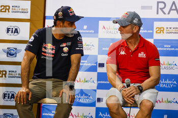 2022-10-18 - AL-ATTIYAH Nasser (qat), Toyota Gazoo Racing, Toyota GR DKR Hilux, FIA W2RC, Auto, LOEB Sébastien (fra), Bahrain Raid Xtreme, Prodrive Hunter, FIA W2RC, Auto, portrait during the press conference of the Andalucia Rally 2022, 4th round of the 2022 FIA World Rally-Raid Championship, from October 18 to 19, 2022 in Sevilla, Spain - AUTO - ANDALUCIA RALLY 2022 - RALLY - MOTORS