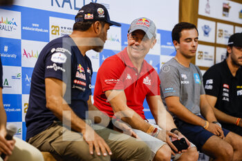 2022-10-18 - AL-ATTIYAH Nasser (qat), Toyota Gazoo Racing, Toyota GR DKR Hilux, FIA W2RC, Auto, LOEB Sébastien (fra), Bahrain Raid Xtreme, Prodrive Hunter, FIA W2RC, Auto, portrait during the press conference of the Andalucia Rally 2022, 4th round of the 2022 FIA World Rally-Raid Championship, from October 18 to 19, 2022 in Sevilla, Spain - AUTO - ANDALUCIA RALLY 2022 - RALLY - MOTORS