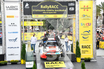 2022-10-23 - Celebrating the final Podium, Salou, - FIA WORLD RALLY CHAMPIONSHIP -WRC-RALLYRACC-CATALUNYA RALLY DE ESPANA 2022 - RALLY - MOTORS